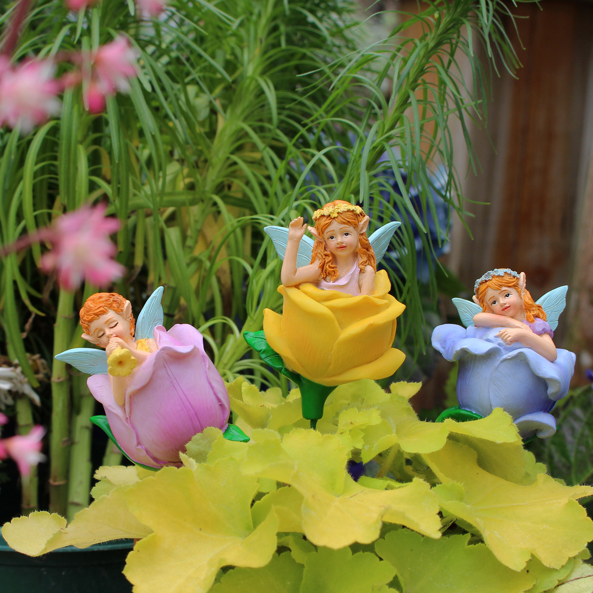 Outdoor garden color flower bud flower fairy plug-in outdoor yard villa homestay courtyard balcony layout net red building