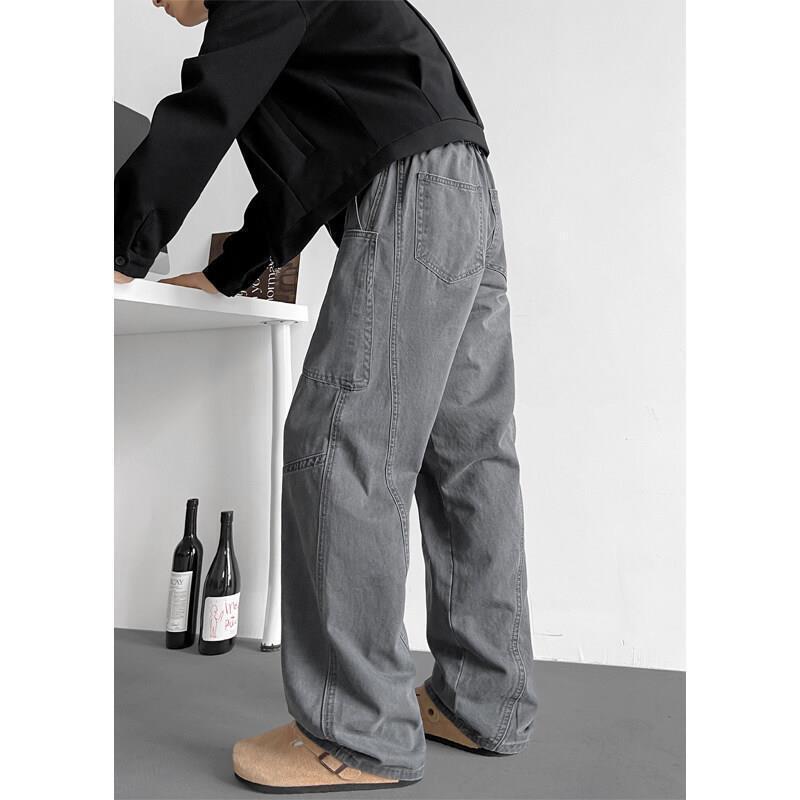 Cross-Border Carhalo Cargo Pants B Men's and Women's Heavy Logging Workers Washed Distressed Canvas Straight Long Pants