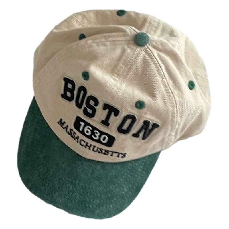 Calidad otoño nuevos niños de algodón lavado carta color a juego grandes gorra béisbol