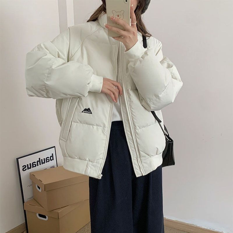 Velvet keep warm baseball down jacket