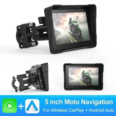 Waterproof Riding Recorder, Motorcycle-Mounted High-Definition Camera, Wifi Networked Gps Navigation, Night Vision Motorcycle Recorder (Motorcycle driving recorder) - 5inch-screens-pure-screen-projection