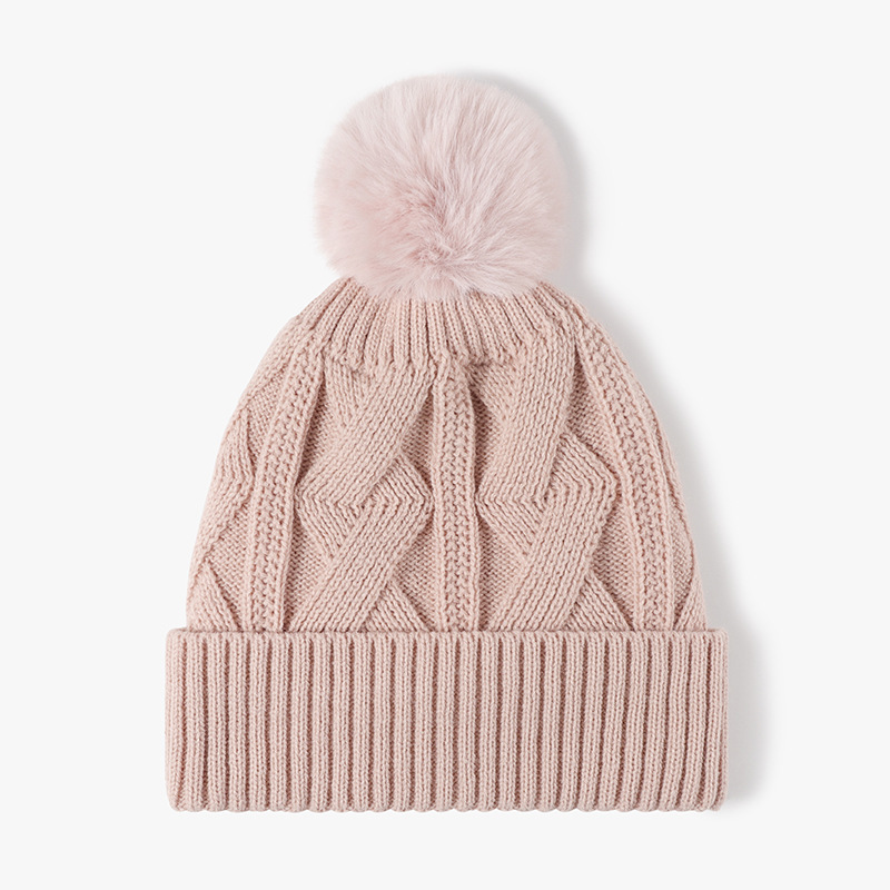 Men's winter knitted with thick velvet for warmth, running and hiking women's woolen hat, brimless hat_voghion.com