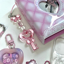 【碎碎念钥匙】手作串珠自制少女心简约ins手机链可爱咕本咕卡件