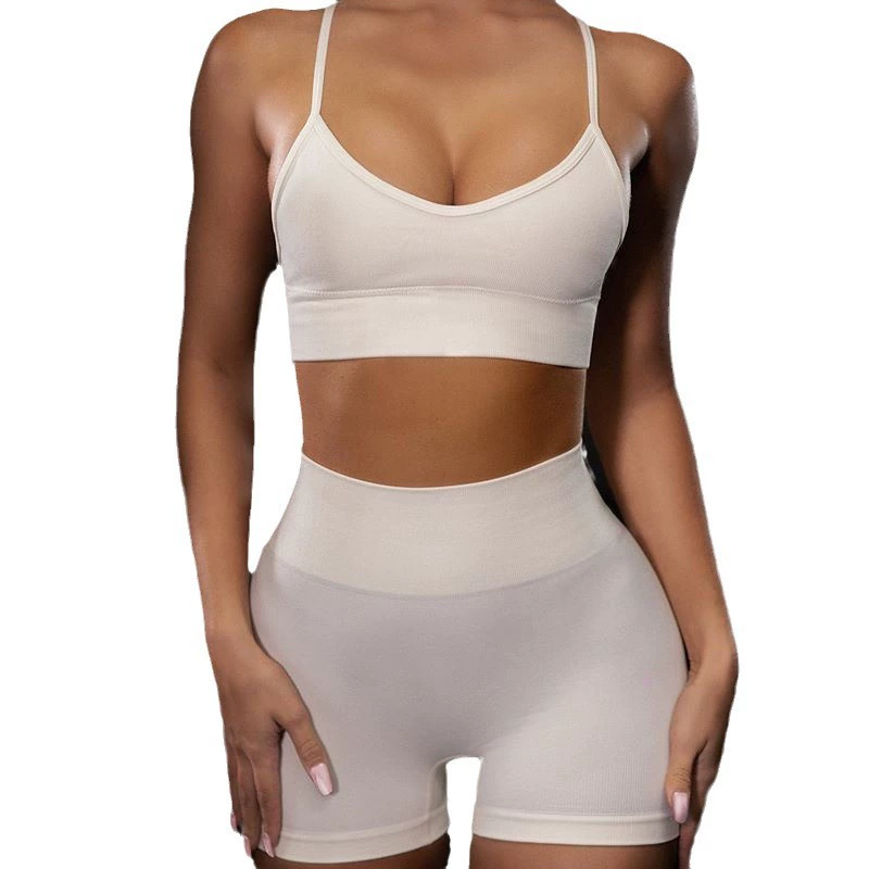 Brand sexy sports yoga clothing for gym, increased thickness, European style, lifting effect, with short sleeve