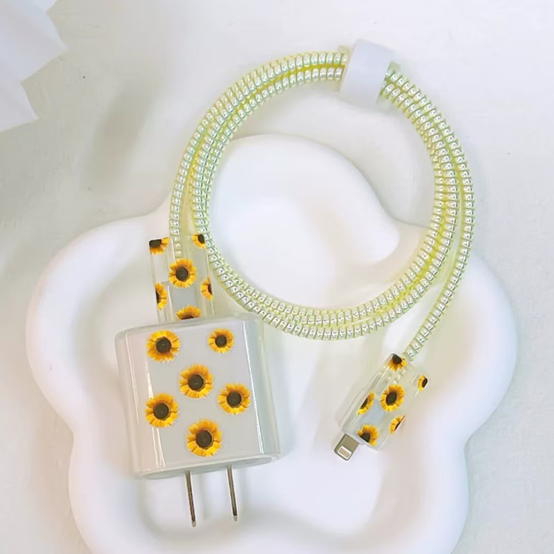 Aplicable a Apple 14 Cable Cover iPhone 13 Cargador Head 12 Promax Winding Cable Cover iPad