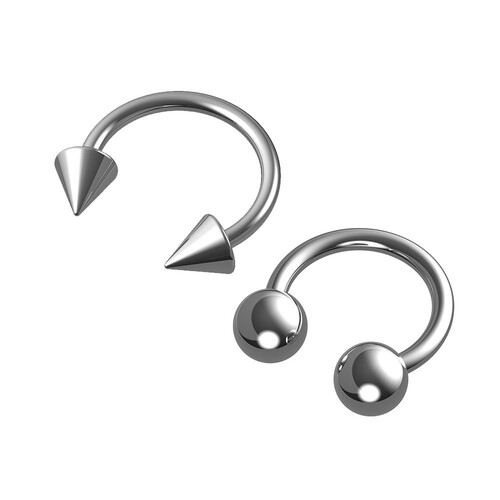 Minimalist Gothic Lip Ring, Western Style, Stainless Steel U-shaped Lip Ring, Horsehoe Rod Lip Clip, Pointed Cone C-Ring, Cross-border Accessory
