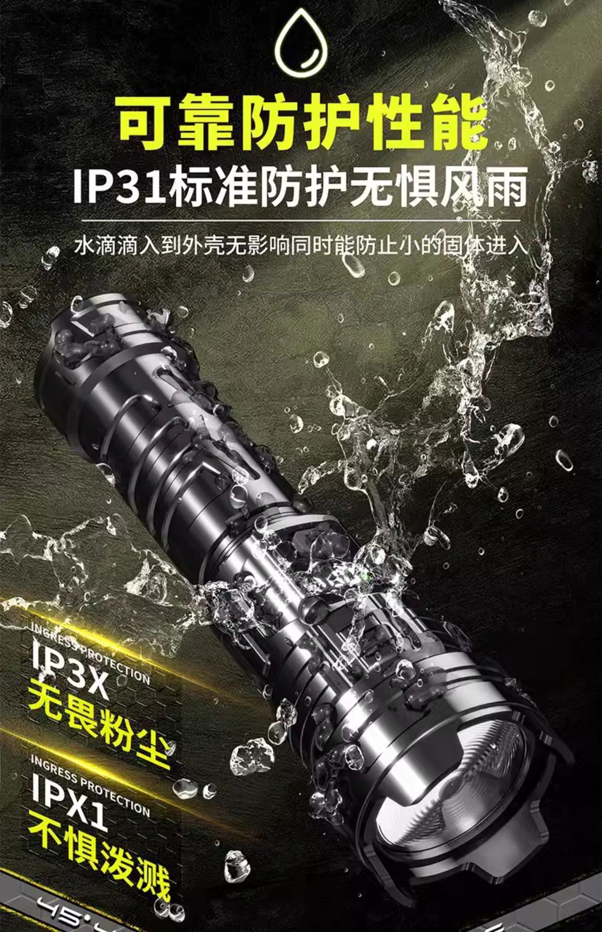 Pathfinder Yusf Strong Light Flashlight Ultra-Bright Long-Range Zoom Rechargeable Outdoor Home Portable Durable Multi-Function