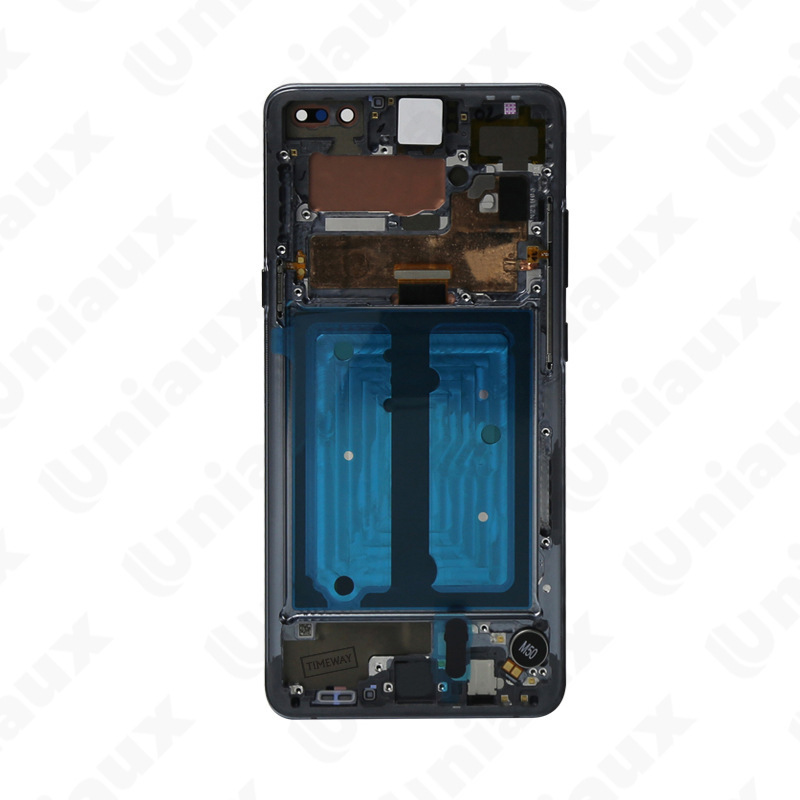 サムスンSamsung S10 5G G977携帯電話スクリーン液晶ディスプレイの内外スクリーンに枠付きアセンブリを適用する|undefined