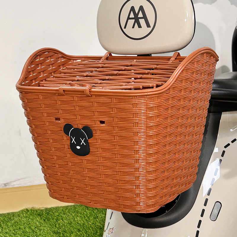 卸売電気自動車リア収納バスケットかわいい漫画オートバイバッテリーカーリアテール収納防水|undefined