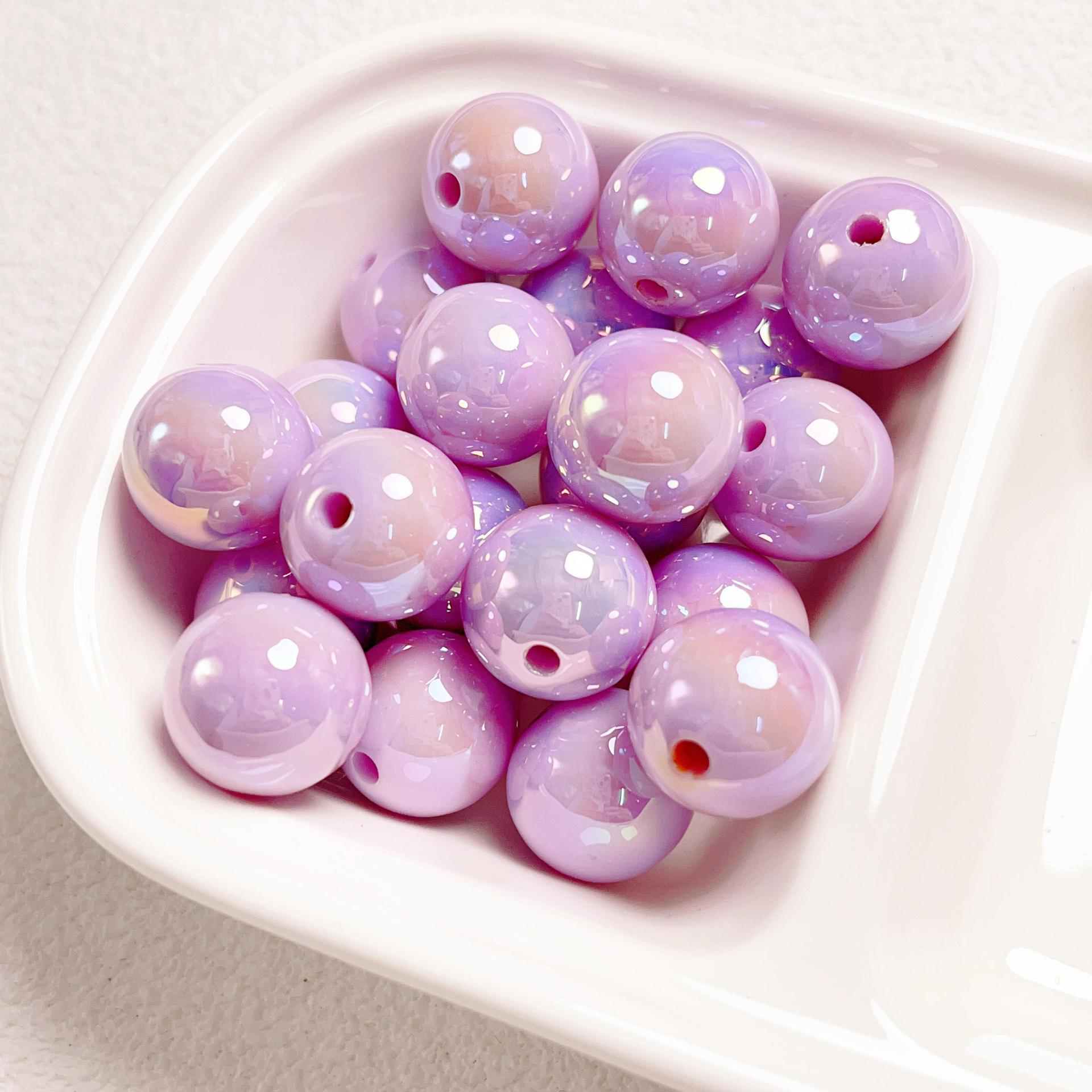 23g Weight Beads Jewelry Making Type DIY Jewelry Accessories Classification 10 PCS/Package Quantity Acrylic Material Ball Pattern Plating Design Simple Style Style 10 PCS/Package Arylic Ball DIY Jewelry Accessories Beads 10