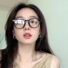 超轻黑框素颜大脸显瘦近视眼镜女可配度数散光防蓝光眼镜框镜架男