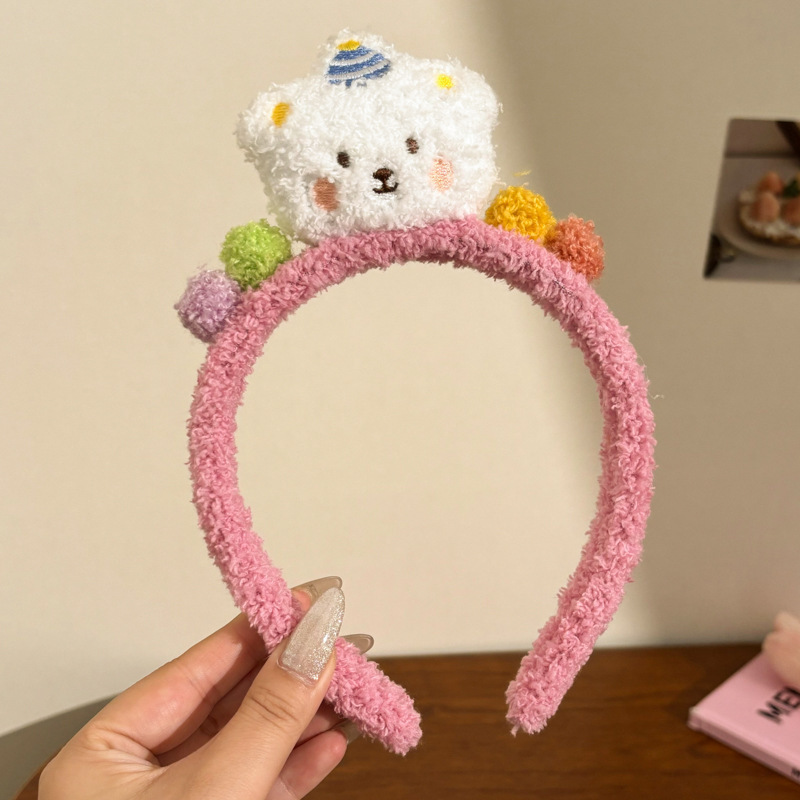 Cute pelúcia lavado facial correa de cabello para mujeres 2025 nuevo tipo de máscara especial para el cabello de maquillaje atar cabello correa de cabello