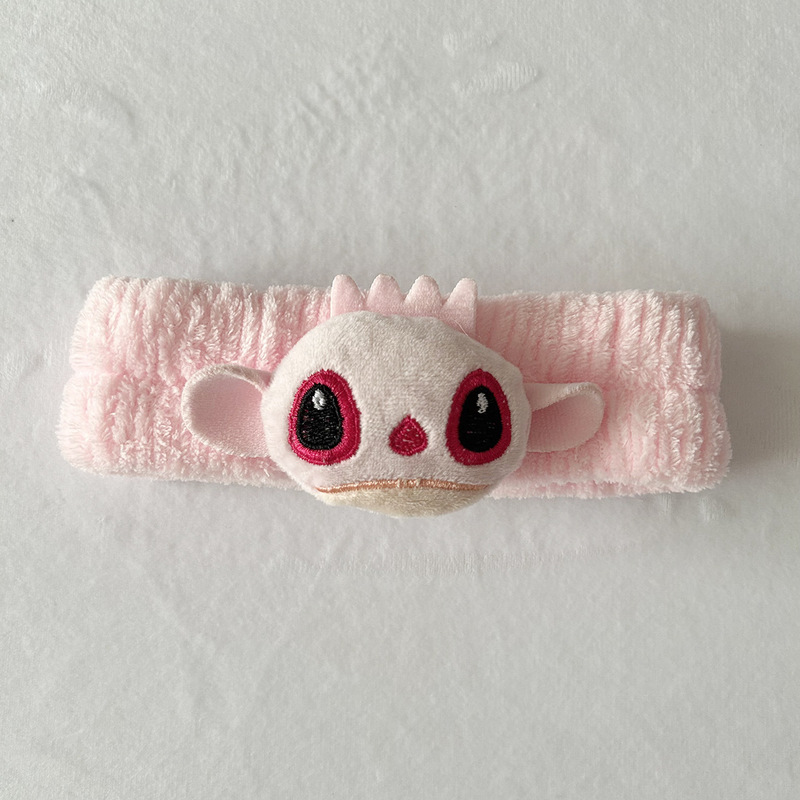 漫画かわいいステッチヘアバンド卸売女性ぬいぐるみステッチ洗顔リストバンド刺繍蝶エンドヘアバンド|undefined