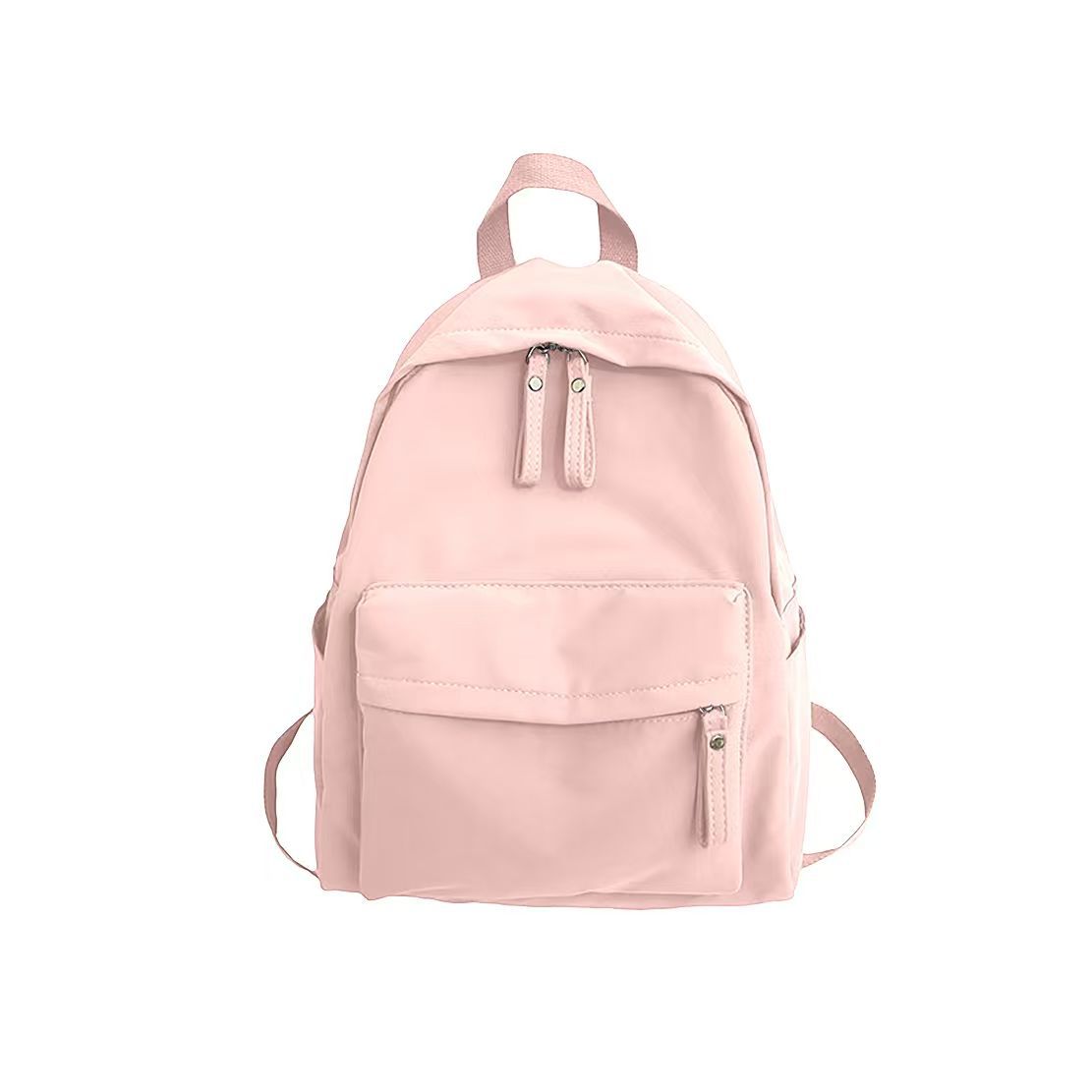 Mochila fabricante spot tendencia pareja de hombres y mujeres con el mismo estilo mochila escolar pequeña fresca de color sólido mochila de algodón de seda fresca para estudiantes
