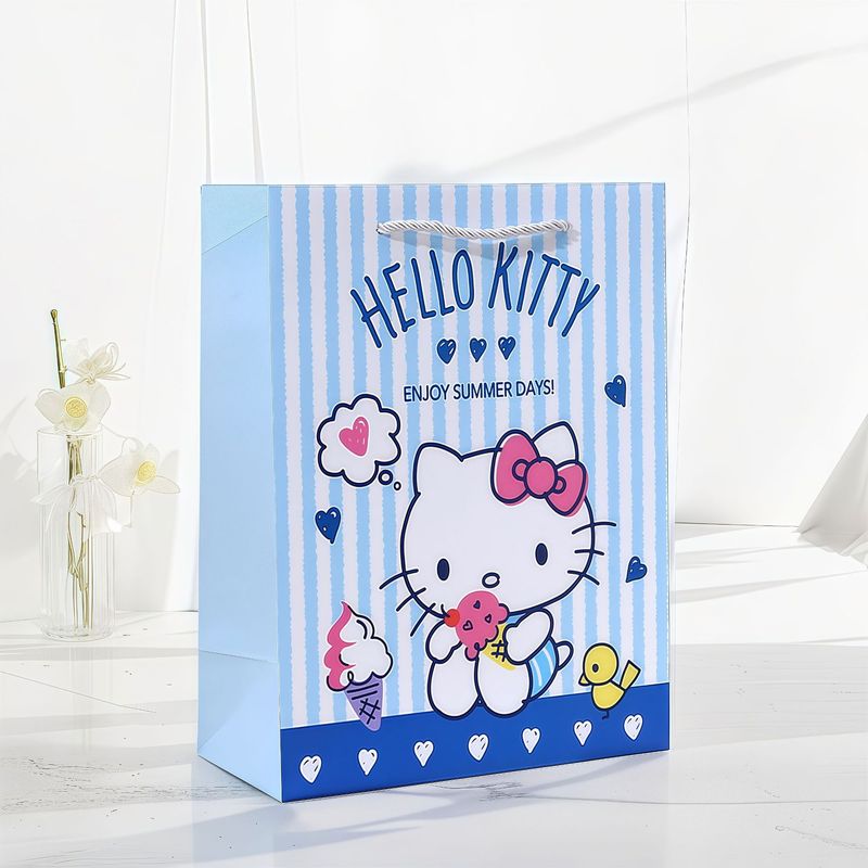 正版授权三丽鸥礼品袋HelloKitty凯蒂猫手提袋精选白卡纸高档袋子|undefined