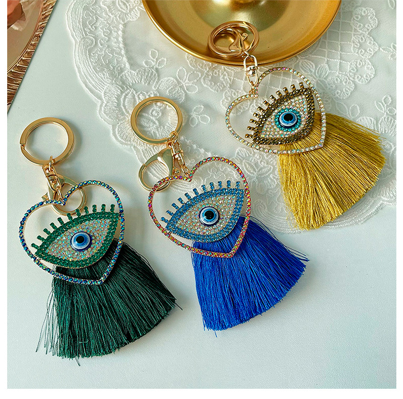 Estilo Europeo Pastoral Aleación Ojo Del Diablo Unisexo Colgante De Bolsa Llaveros display picture 4