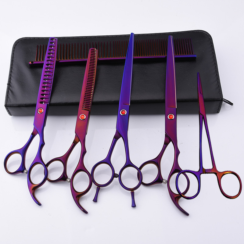 Tijeras de belleza para mascotas herramienta de corte de pelo para perros traje de gato tijeras de corte de pelo tijeras curvadas de pelo de perro artefacto de corte de pelo de peluche