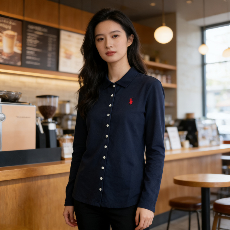 Rl Ralph Lauren Pony Embroidered Logo Polo Collar Single-Breasted Cardigan Knitwear Turn-Down Collar T-Shirt Long Sleeve Rl Ralph Lauren Pony Embroidered Logo Polo Collar Single-Breasted Cardigan Knitwear Turn-Down Collar T-Shirt Long Sleeve