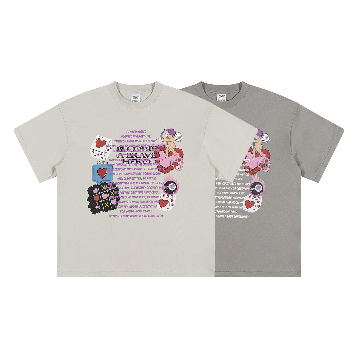 2025 primavera y verano Europa y América marca de moda digital suelta impresión de inyección directa marca de moda retro cuello redondo camiseta de manga corta hombre transfronterizo