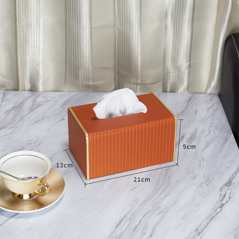 Caja de pañuelos hogar sala de estar luz restaurante de cuero de lujo multifuncional coche mesa de café caja de almacenamiento sala de estar caja de pañuelos imprimible