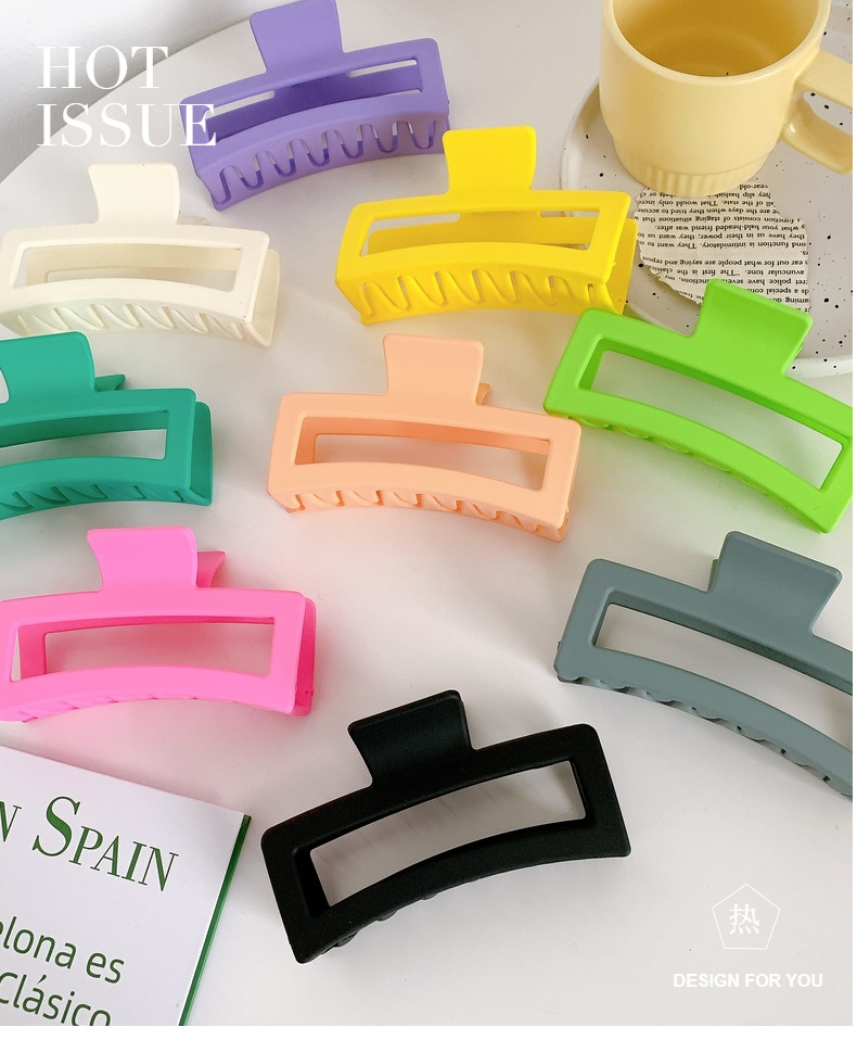 70g Weight Simple Style Solid Color Plastic Handmade Hair Claws 1 Piece