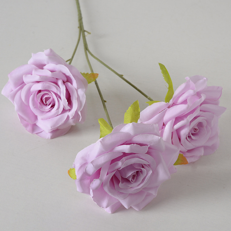 Flores artificiales moradas para bodas, estilo Monet, arreglos florales para el suelo del salón de bodas, flores de seda morado claro.