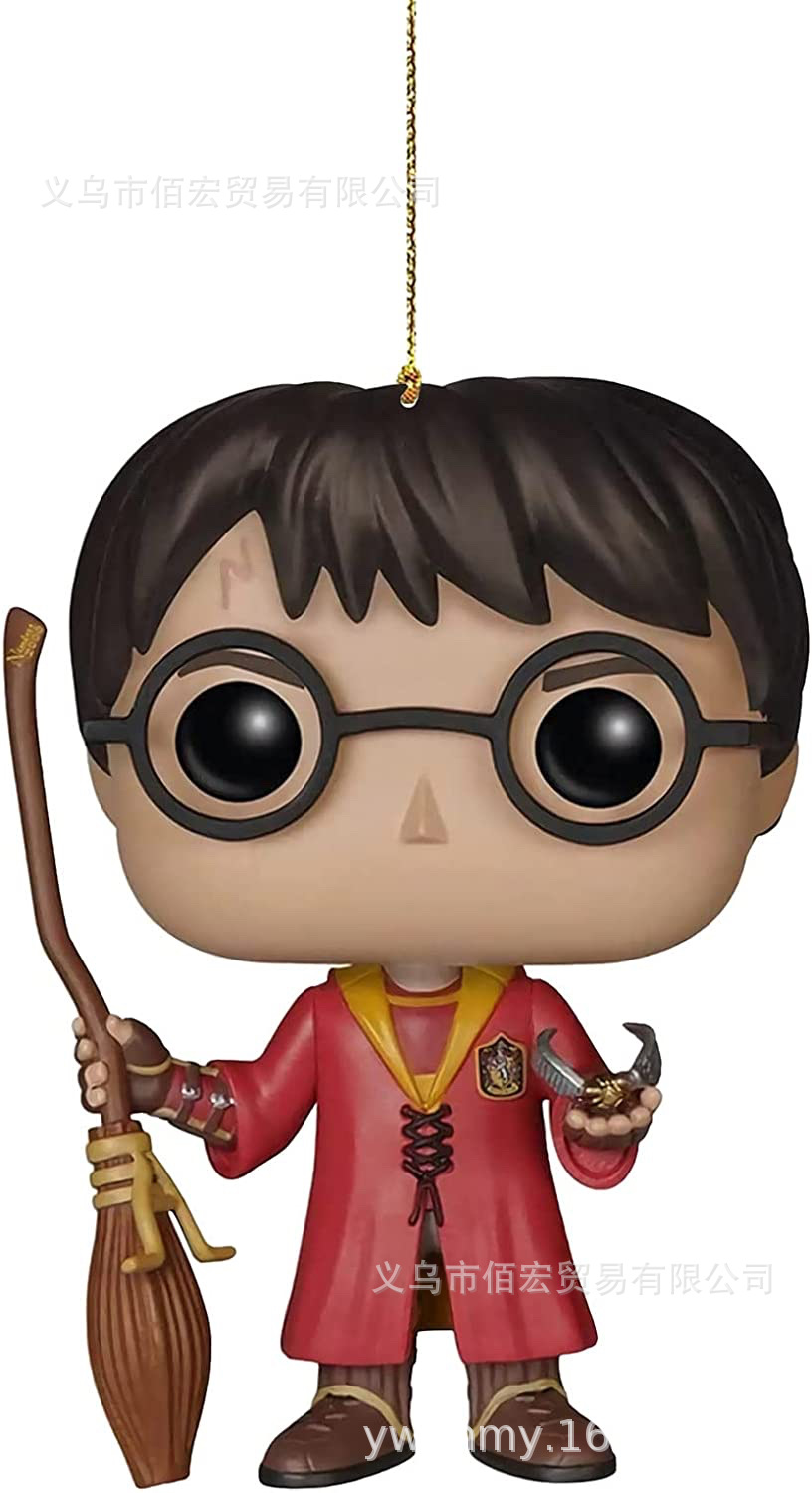 2022 transfronterizo nuevo personaje muñeca de dibujos animados decoraciones de Navidad Harry Potter avión decoración coche adornos