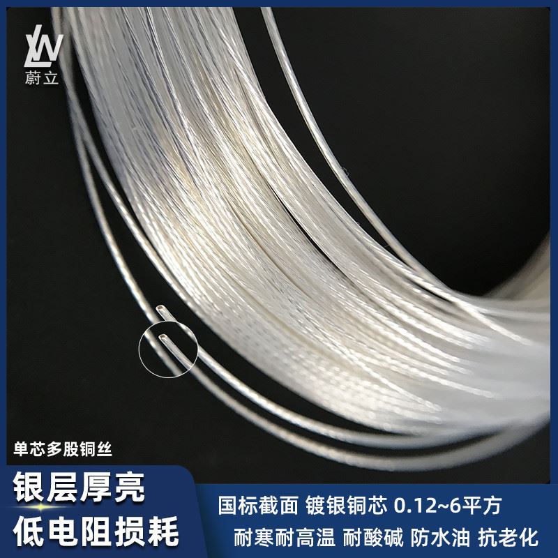 @铁氟龙高温镀银线透明AF200/FF46-2电源线机内改装DIY0.12~4平方