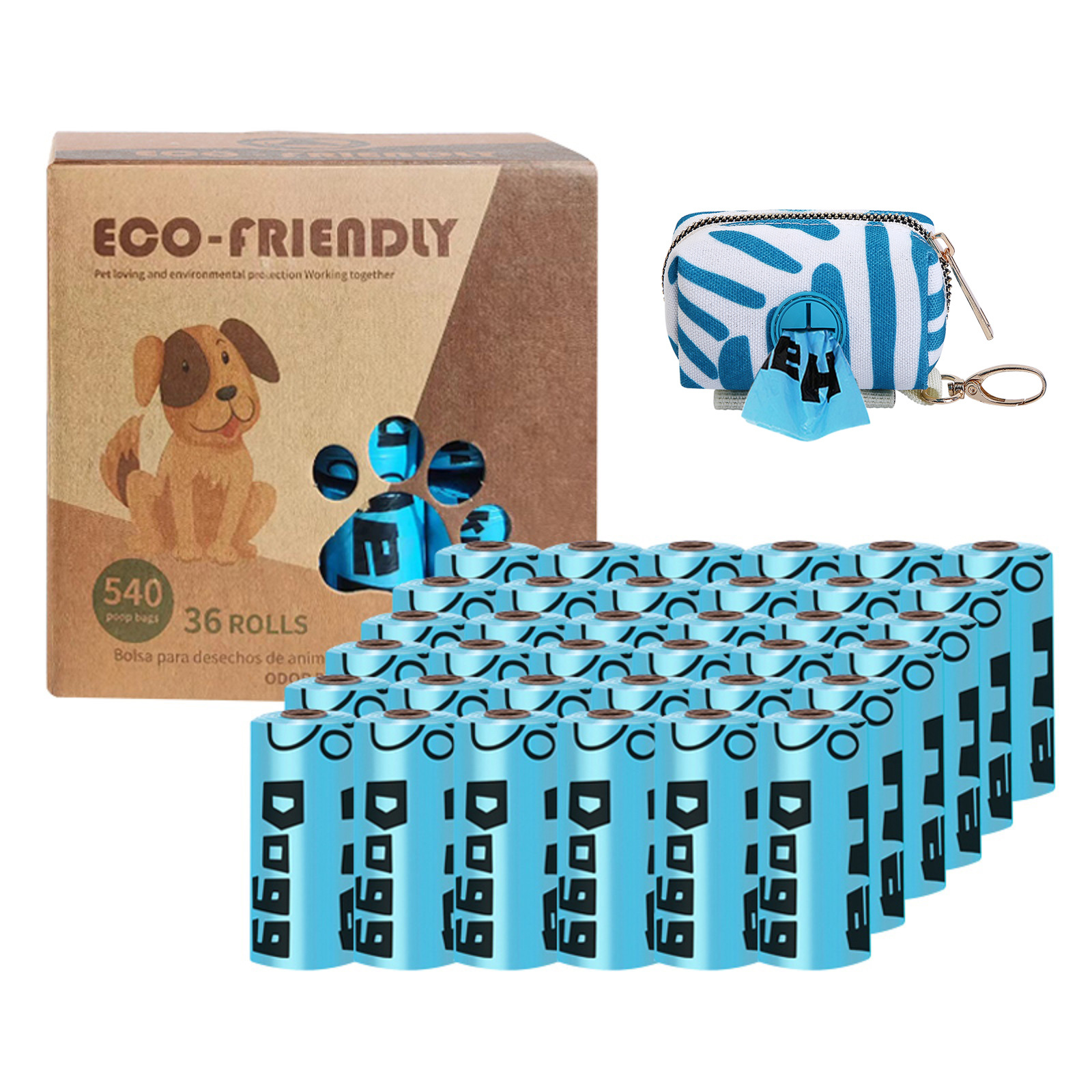 Transfronterizo en stock al por mayor 1,5 Bolsa de basura para mascotas de seda en caja bolsa de caca EPI bolsa de caca degradable bolsa de caca