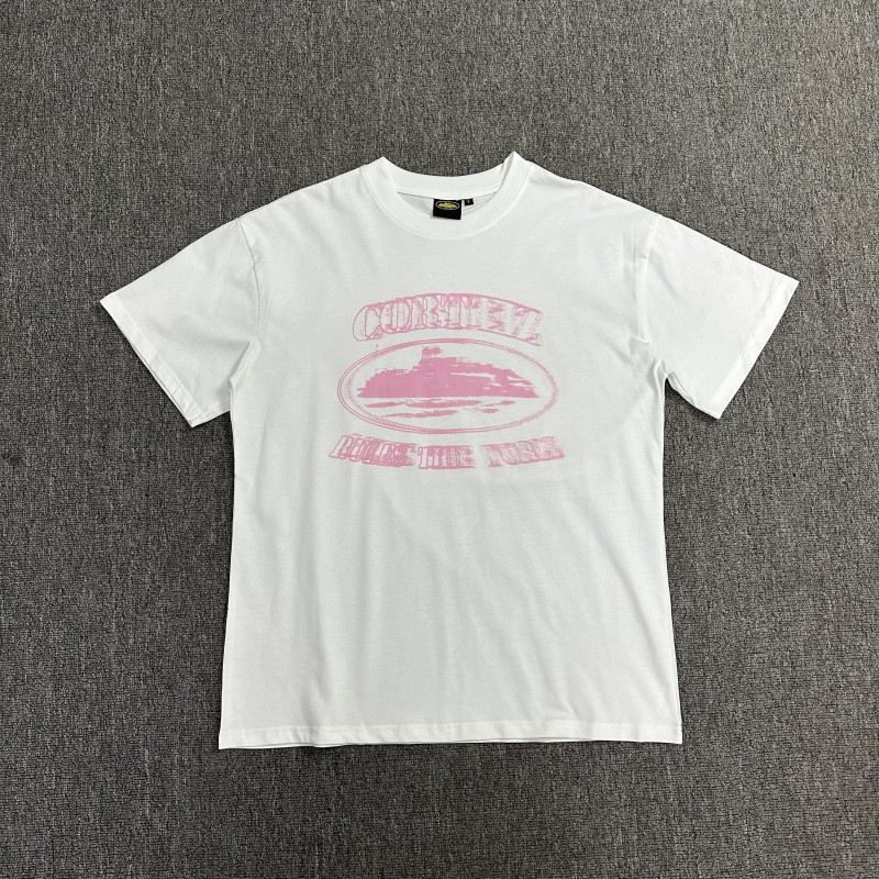 Comercio exterior al por mayor Alcatraz Basic Series C0rteiz Phantom Letter Logo Camiseta impresa Traje de pareja