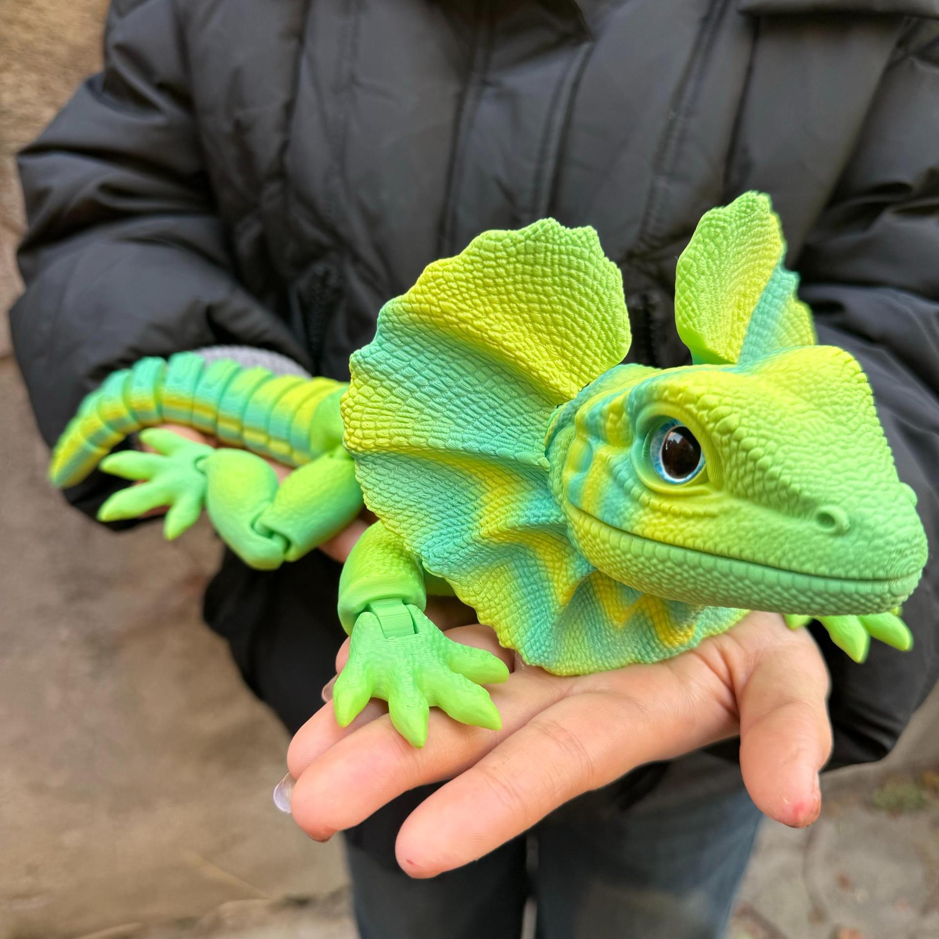 Impresión 3D de simulación de animales modelo de tortilla flexible accesorios móviles novedosos artesanías creativas hechas a mano