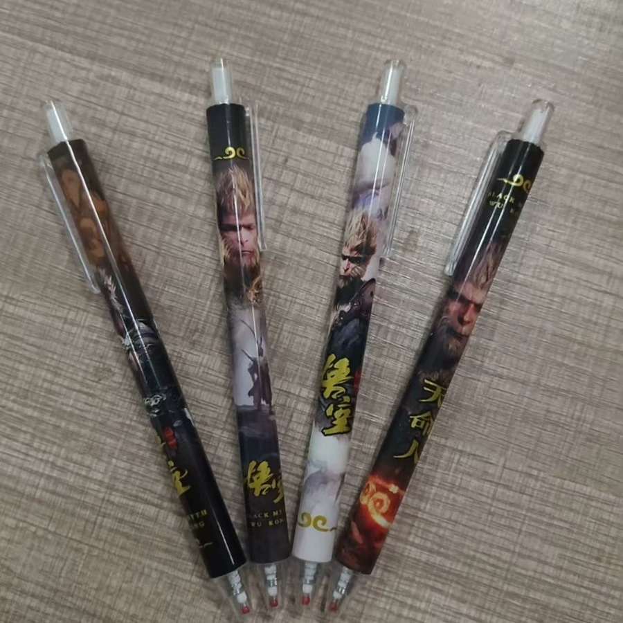 Cartoon rollerball pen, 0.5 mm black ink, cute printed patterns, for elementary students