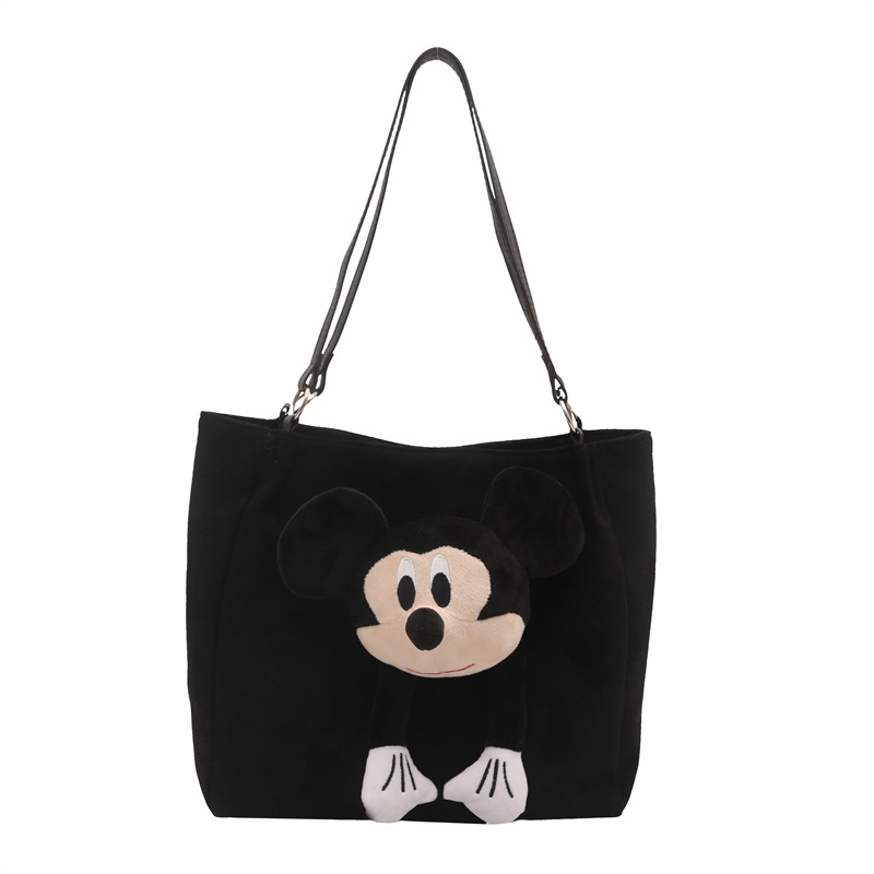 Bolsas relajadas para mujeres de gran capacidad 2024 nuevo Mickey de dibujos animados bolsas de hombro casuales bolsas de clase universitarias