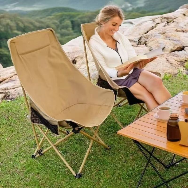 Silla de luna silla plegable silla de camping silla de pescado con respaldo alto silla de playa con respaldo alto silla de picnic silla de dibujo transfronteriza
