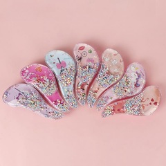 可愛透明順發梳子防打結按摩順發梳塑料美發梳卡通兒童梳工廠直銷