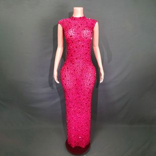 Dress fishtail dress sequins slim dress cheongsam