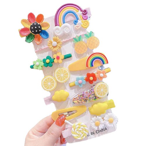 Children Hair Clip Princess Headband Girls Top Clip Korean Cartoon Fringe BB Hair Pin Cute Baby Hair Accessories Side Clip