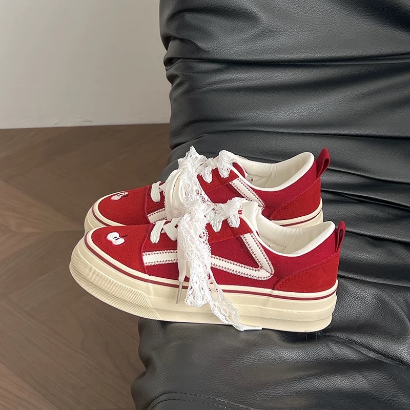 2025 nuevo diseño ins Apple skate zapatos de cabeza redonda nicho de verano transpirable zapatos de lona clásicos