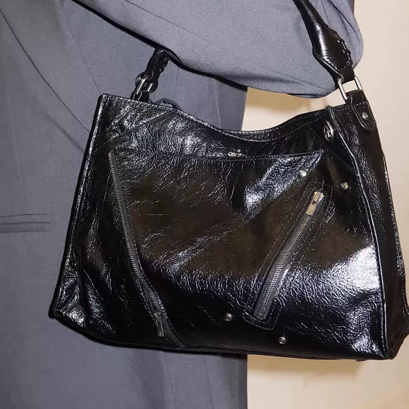 Retro one-shoulder bag, shoulder bag, genuine leather