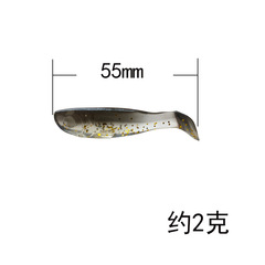 Bass Lure Wholesale Soft Baits 2g Dual Color T-Tail Soft Fish 10 Pieces for Grouper and Perch Fake Baits Bag Packaging
