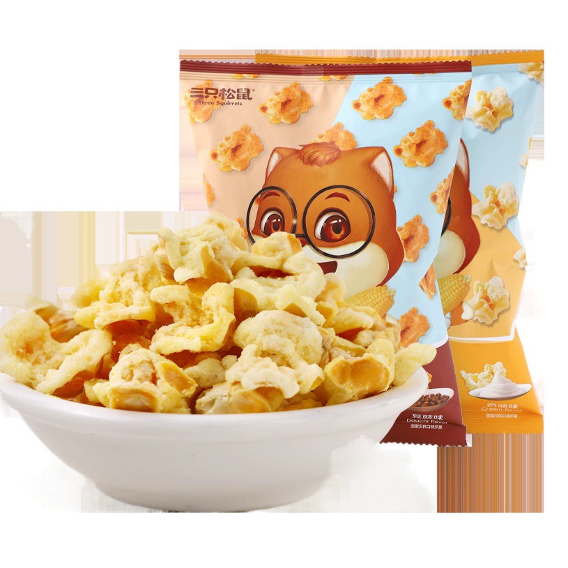 [Три белки золотого кукурузного крема со вкусом/70 г] Закуски для отдыха