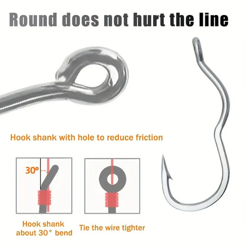 New-style tube-mounted flip hook with anti-slip and anti-choke features—barbed crank hook designed for wild fishing of crucian carp.