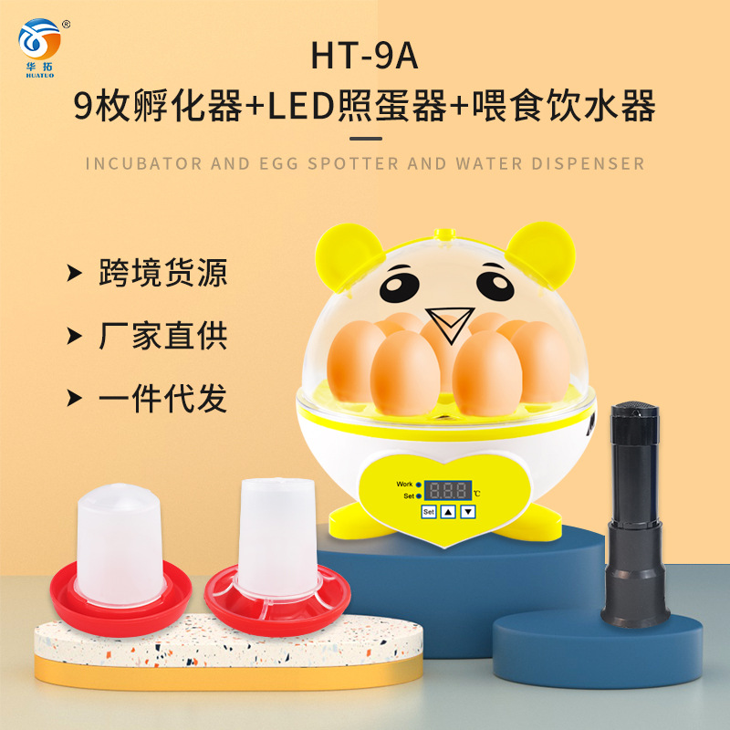 9枚智能孵化器 鸡鸭孵化机 半自动微型科教孵蛋器 家用迷你孵化箱