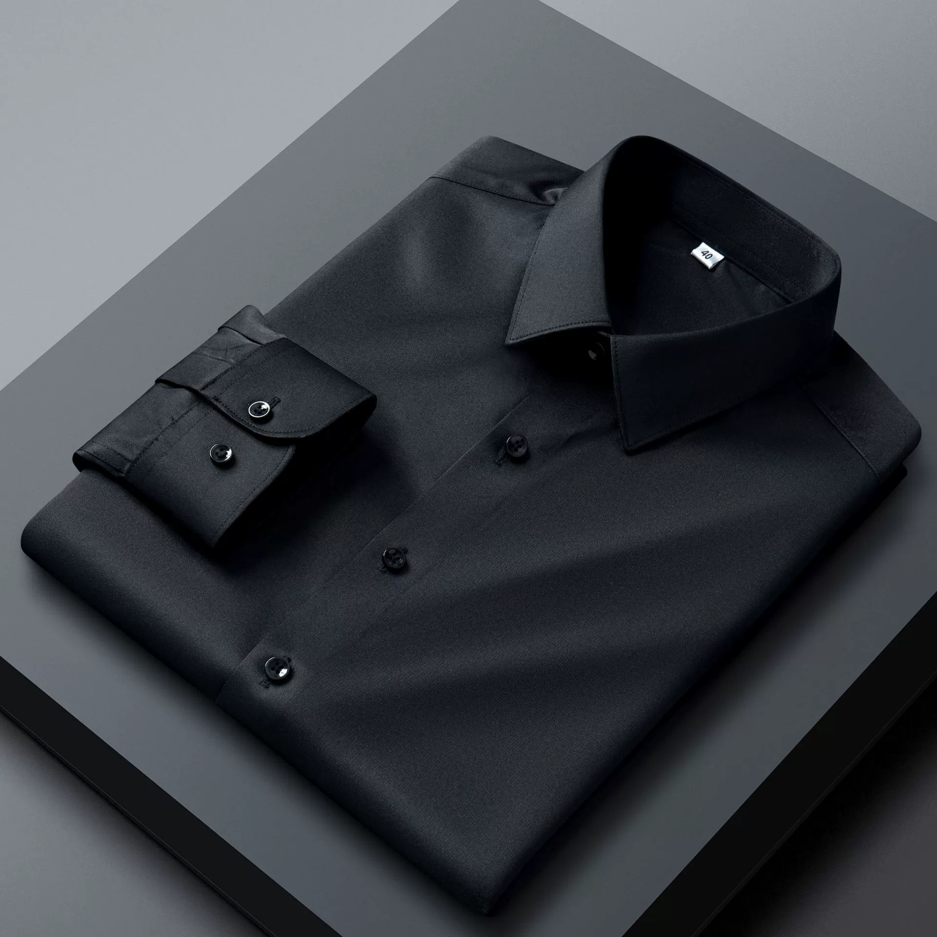 Новая модальная мужская рубашка с длинным рукавом для бизнес-кэжуал, однотонная мужская рубашка без глажки, профессиональная формальная черная рубашка