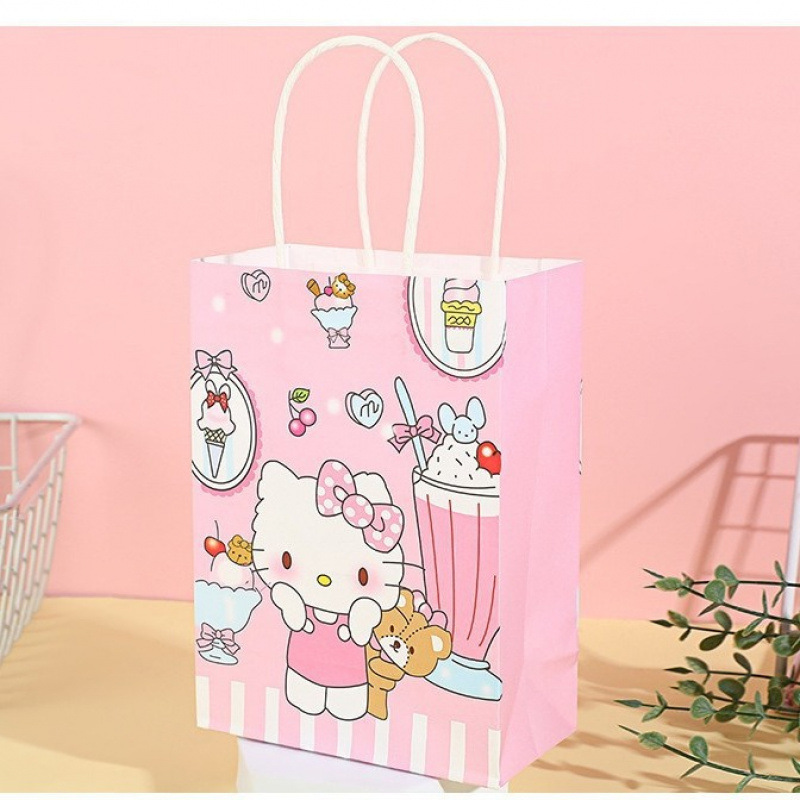 Bolsas de regalo de cumpleaños, bolsas de cartón cartón, bolsas de embalaje para llevar, bolsas de embalaje de regalo de fiesta para niños, bolsas de mano