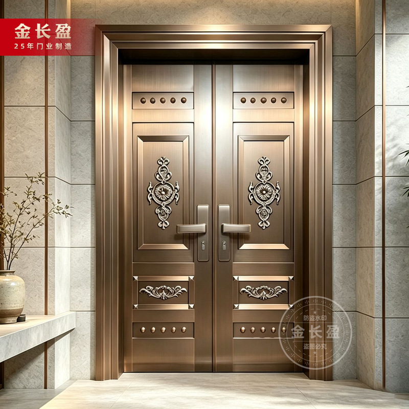 Stainless steel doors on clearance for rural self-built homes, single and double stainless steel entrance doors, available in stock