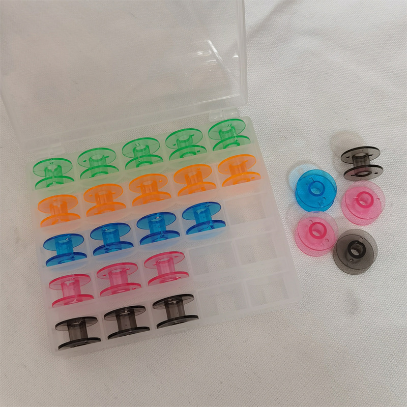 Juego de caja de lanzadera de color máquina de coser eléctrica doméstica multifuncional en caja de lanzadera de plástico FR20018