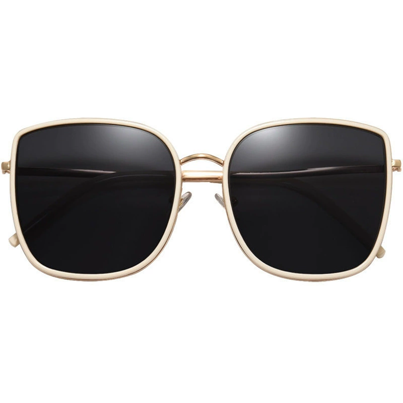Square Sunglasses, Retro Korean Style, White Frame, Multi-Color Options