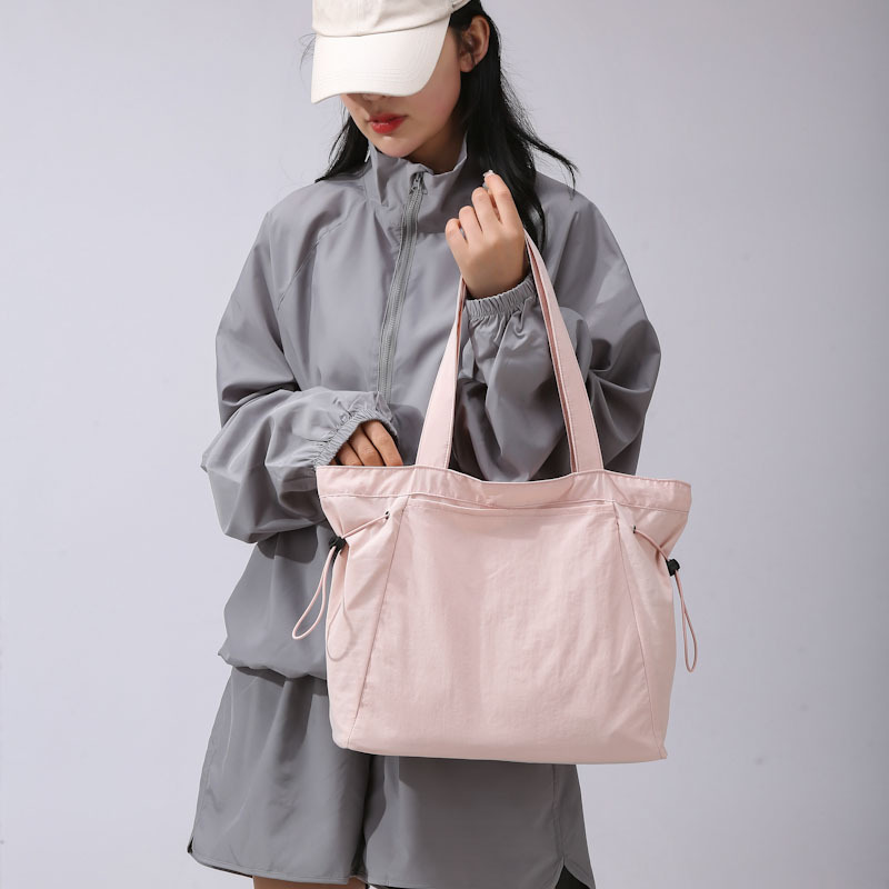 LULU Women's Nylon Shoulder Tote Bag Large Capacity Underarm Bag New Simple Shopping Bag Lightweight Casual Commuter Bag - Thumbnail 2
