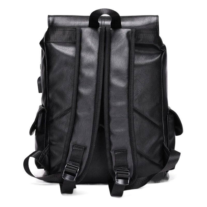 Nueva moda de 15,6 pulgadas mochila de moda Coreana de moda de los hombres de cuero casual de gran capacidad mochila de ordenador